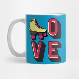 Roller skates Love Roller Disco Skate Derby Girl 70s Mug